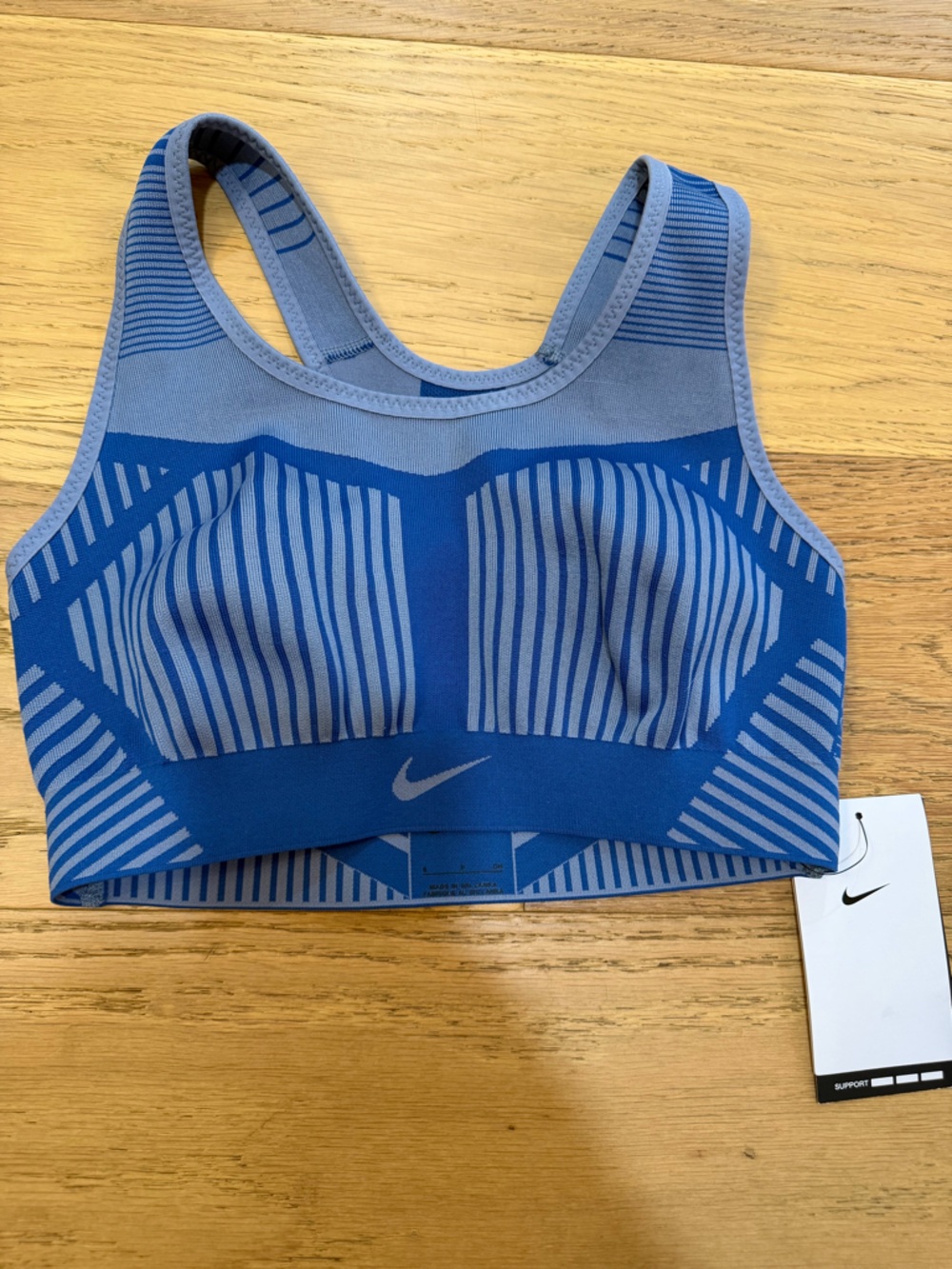 Nike Blue Athletic High Support Sports Bra Women’s S NWT